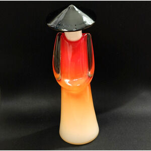Vintage Murano Italy Art Glass Asian Chinese Figurine MCM Sculpture 11"